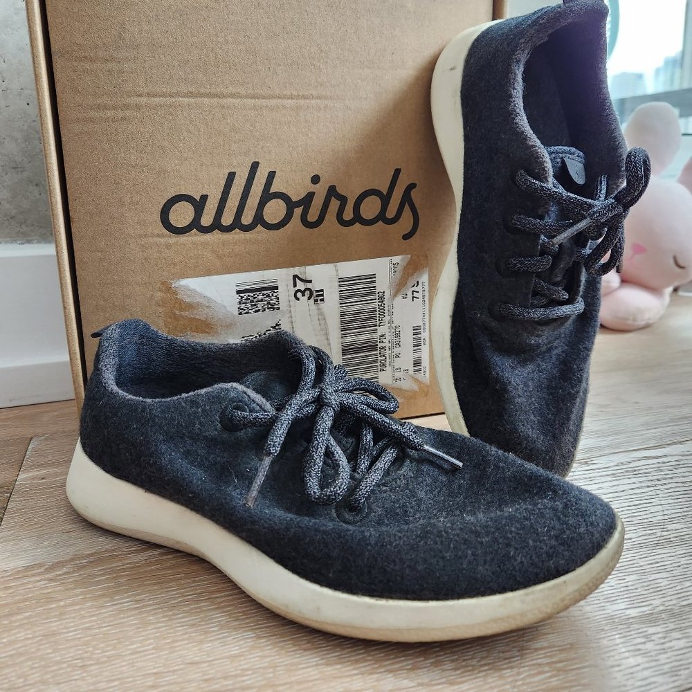 Allbirds Women's Wool Runners (merino wool comfy sneakers) US8 grey gray
